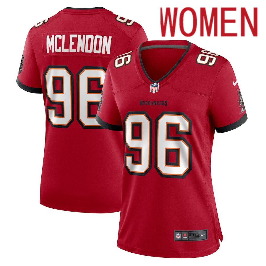 Women Tampa Bay Buccaneers #96 Steve McLendon Nike Red Game NFL Jersey